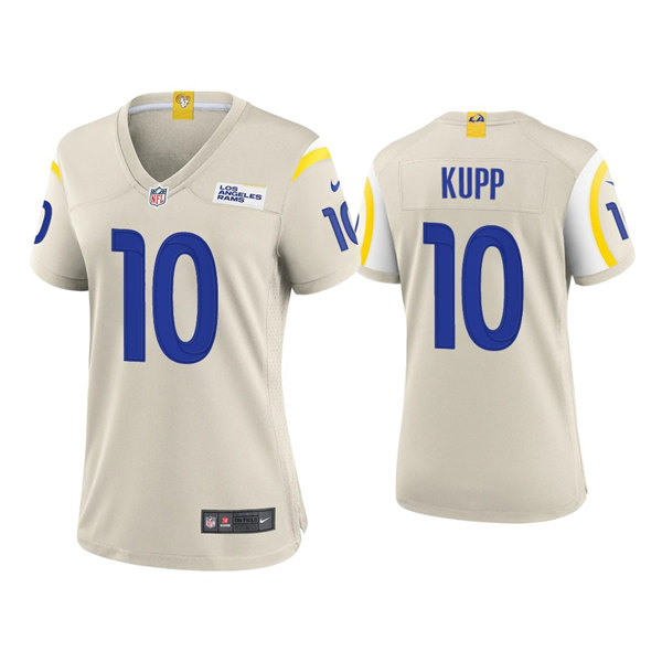 Women's Los Angeles Rams #10 Cooper Kupp Bone Vapor Untouchable Limited Stitched Jersey(Run Small) - Click Image to Close